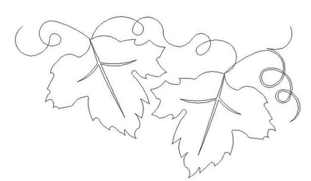 Виноградный лист шаблон