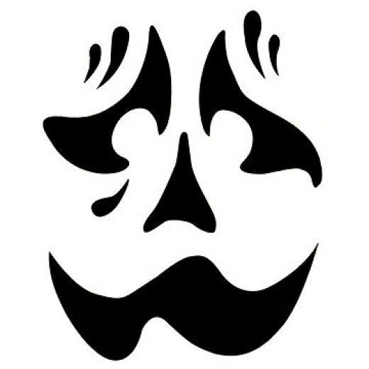 Лицо привидения трафарет