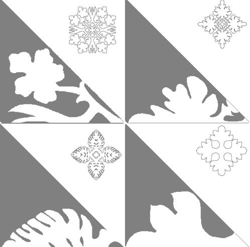 Макет снежинки