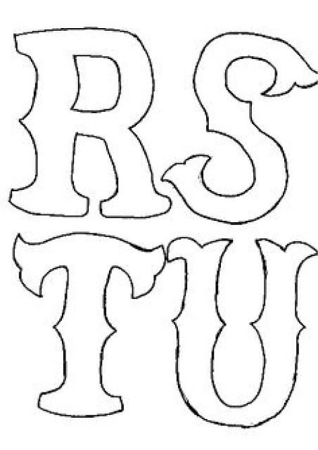 Трафаретные английские буквы для вырезания