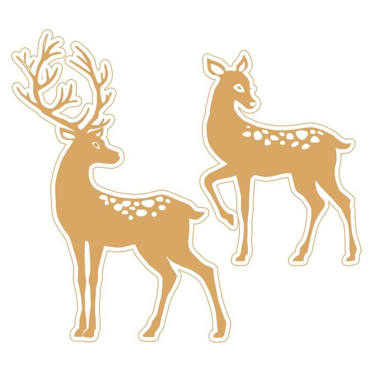Трафарет "олени"