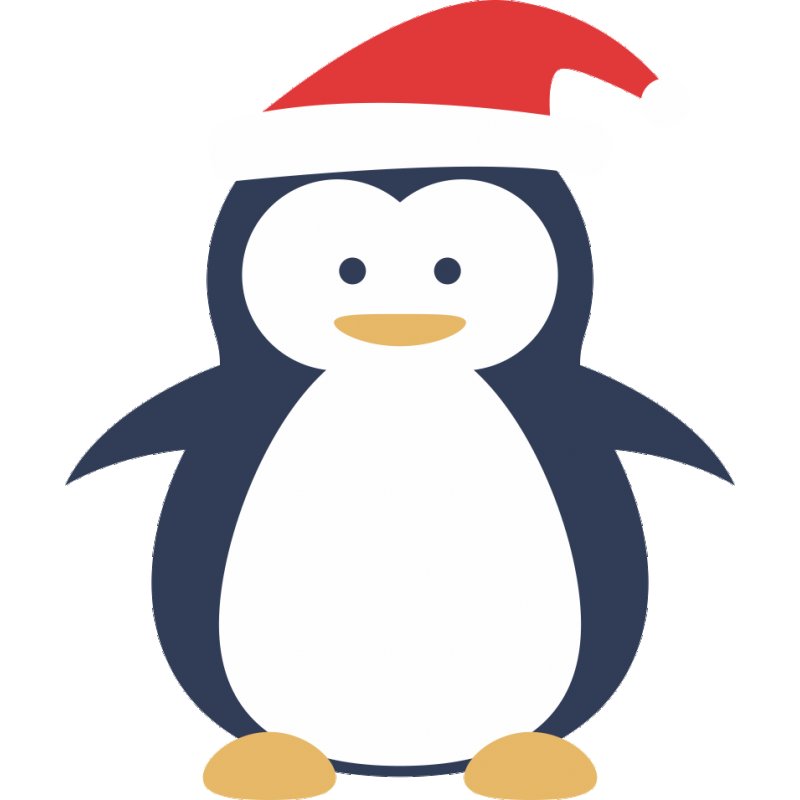 Пингвин трафарет