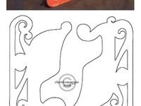 Трафарет санки из картона