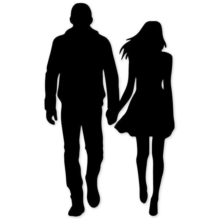 Влюбленные силуэт