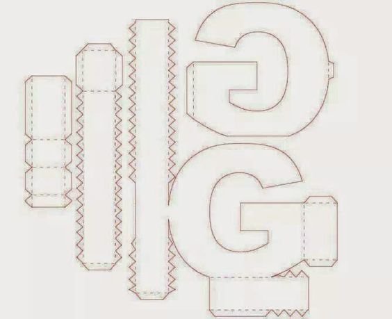 Буквы объемные шаблон