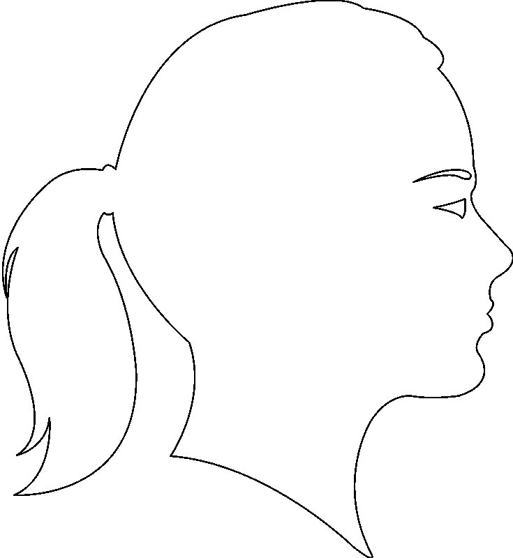 Контур женского лица