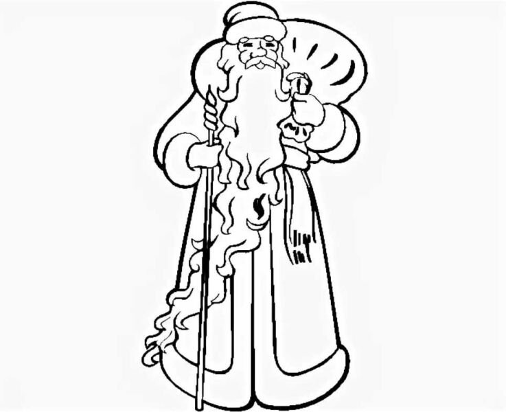 Трафареты дед Мороз и Снегурочка для вырезания на окно