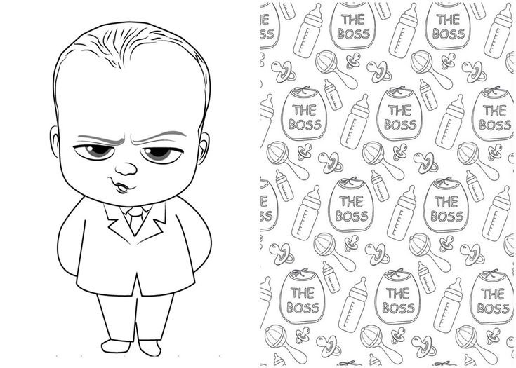 Раскраски для детей босс молокосос