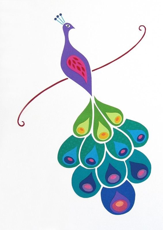 Аппликация Павлин