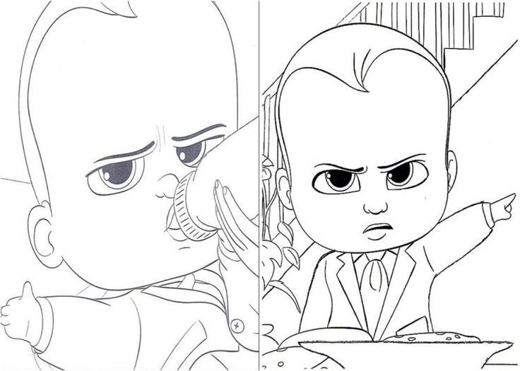 Раскраски для детей босс молокосос