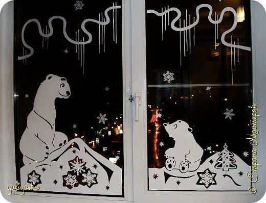 Новогоднее украшение окон Умка