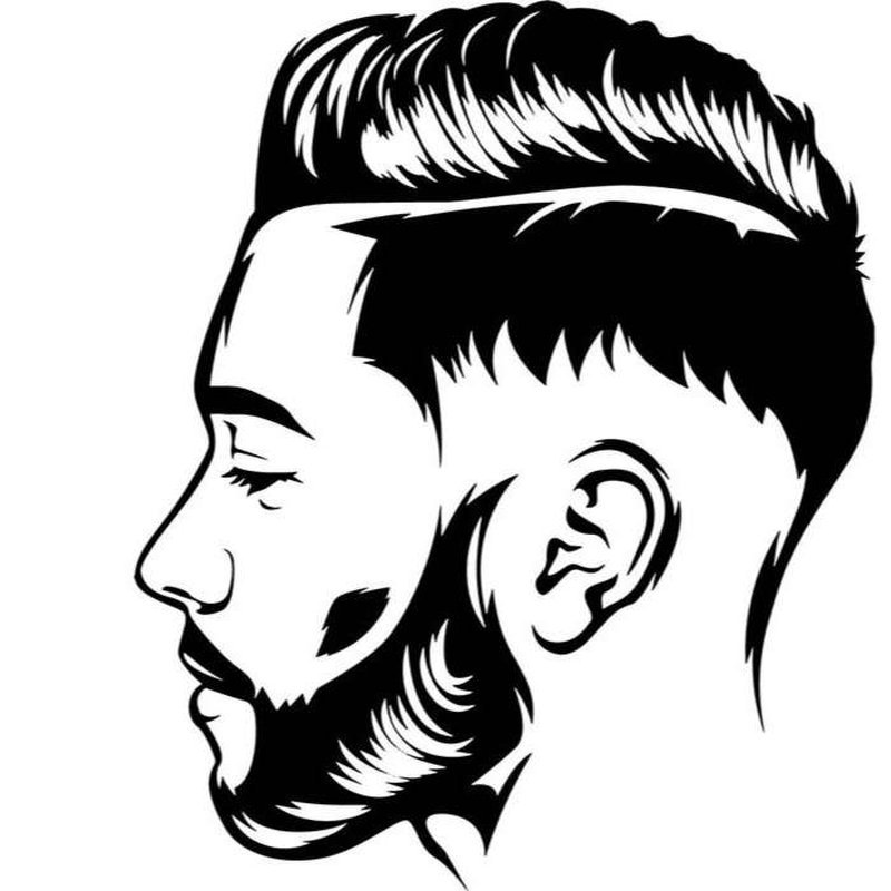 Мужская стрижка силуэт