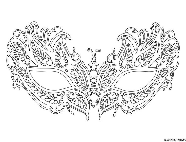 Карнавальная маска трафарет