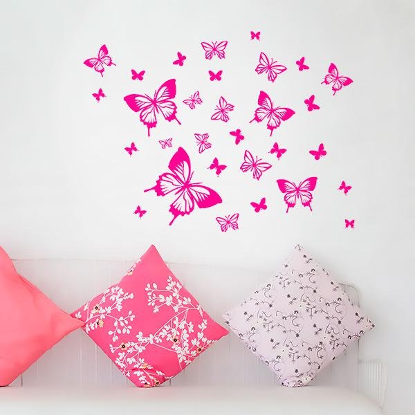 Бабочки из бумаги на стену