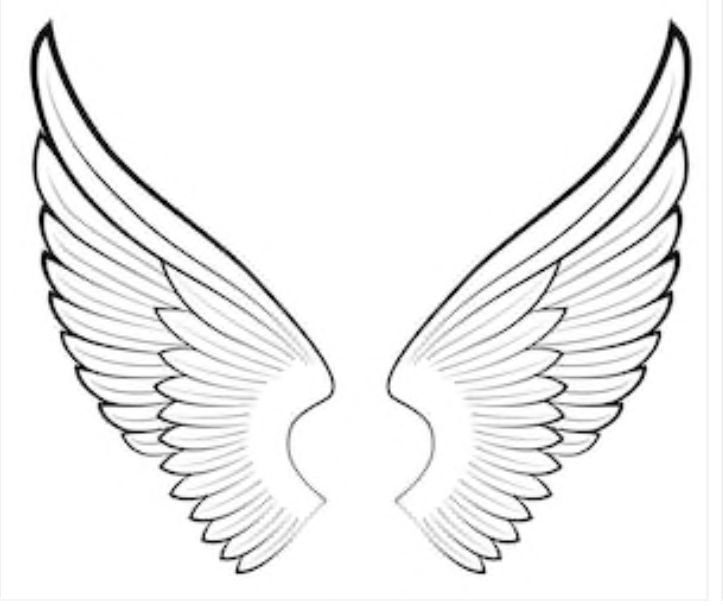 Ангельские Крылья трафарет