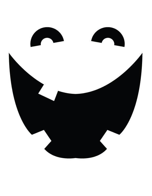 Лицо тыквы на Хэллоуин трафарет