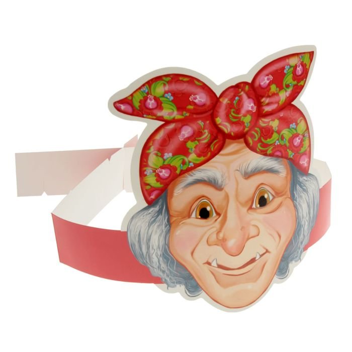 Новогодняя маска бабы яги