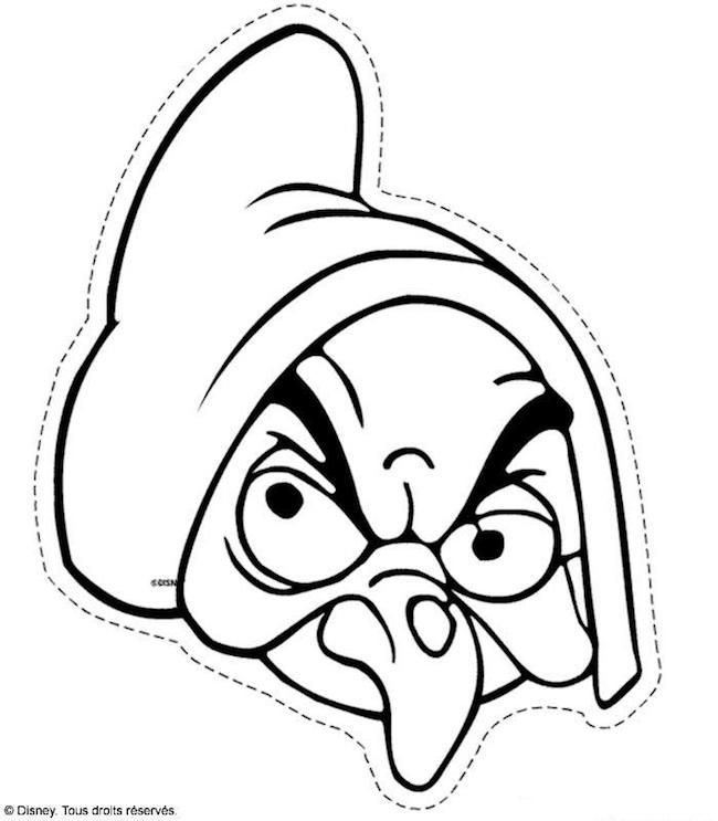 Маска для раскрашивания для детей