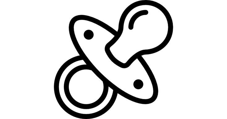 Трафарет соска детская