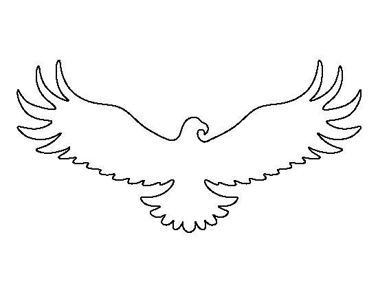 Контурное изображение орла