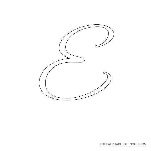 Трафарет буквы курсив
