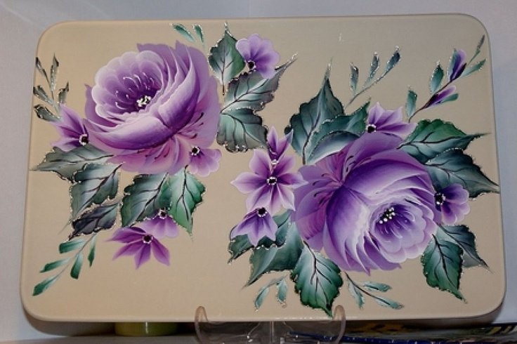 Тагильская роспись двойной мазок