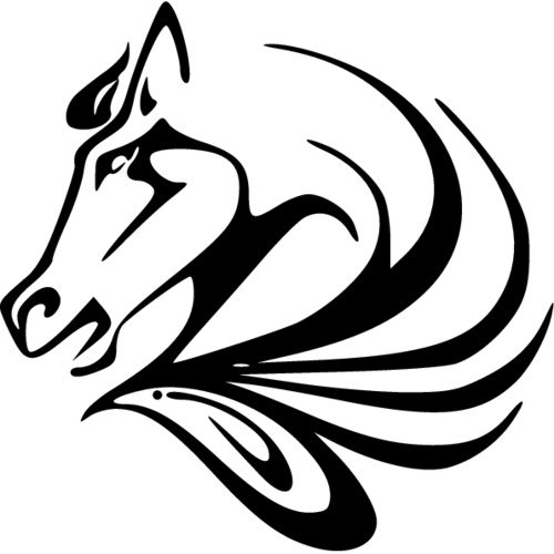 Силуэт головы лошади