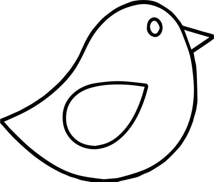 Трафарет птицы для аппликации