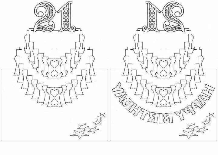 Трафареты для объемных открыток