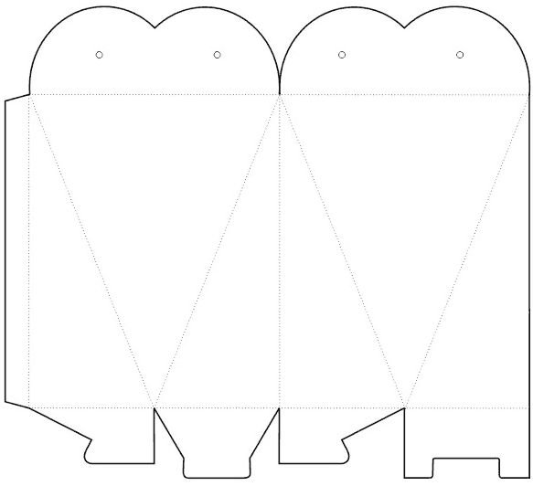 Трафарет коробочки для подарка