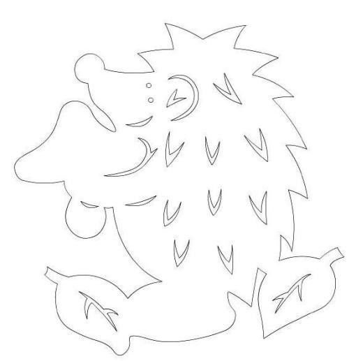 Ежик вытынанки шаблоны