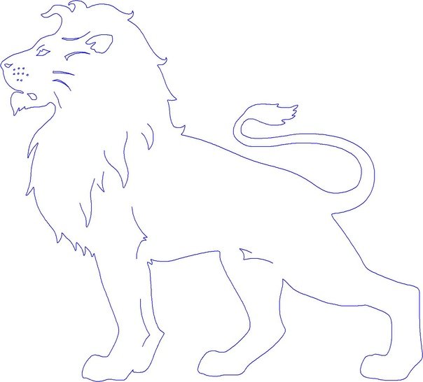 Трафарет Льва для вырезания