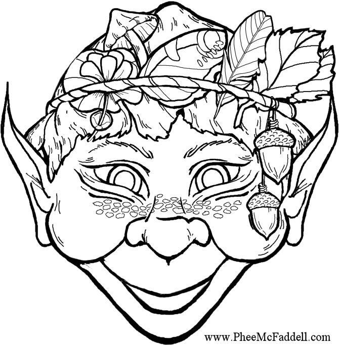 Раскраска маска для лица