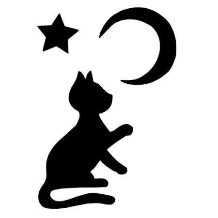 Силуэт кошки для аппликации