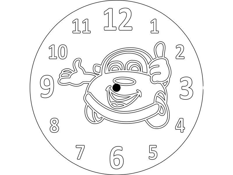 Часы раскраска