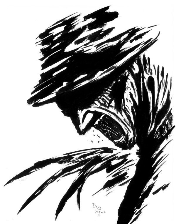 Перчатка Фредди Крюгера тату эскиз