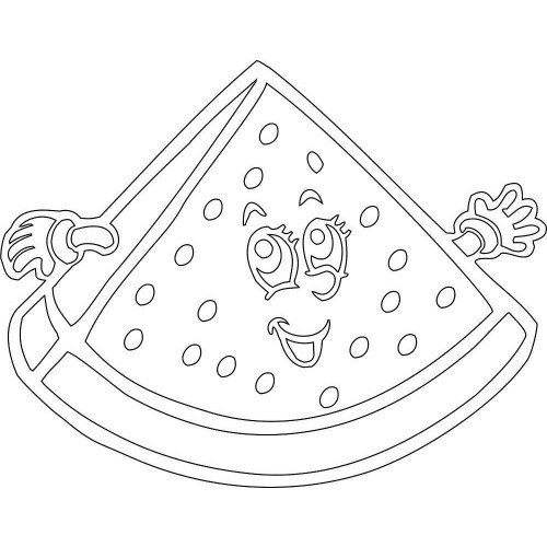 Арбуз раскраска