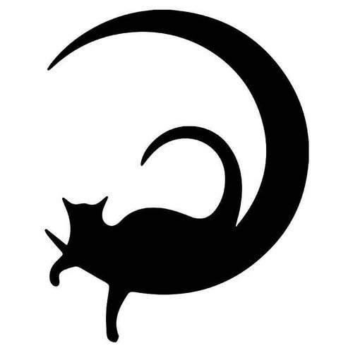 Силуэт кошки на Луне