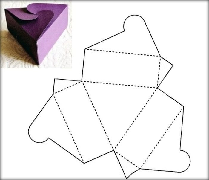 Развёртка коробочки для подарка