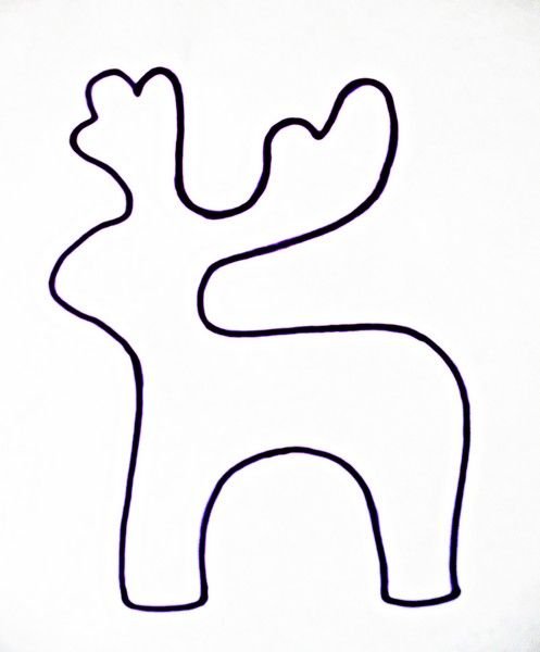 Шаблон оленя