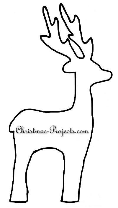Новогодний олень лекало