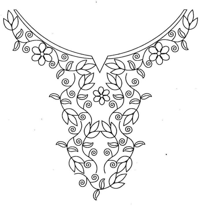 Узоры для люневильской вышивки горловины