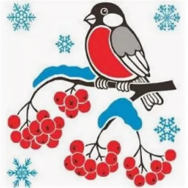 Снегирь раскраска