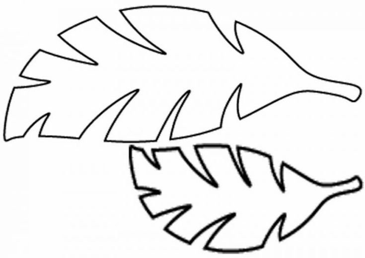 Трафарет листок