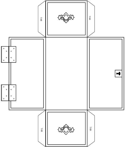 Развёртка коробочки для подарка
