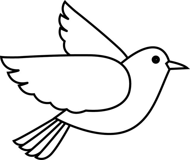 Птичка раскраска
