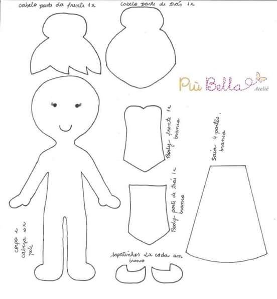 Куклы из фетра своими руками с выкройками