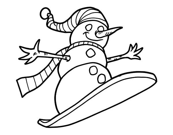 Снеговик раскраска