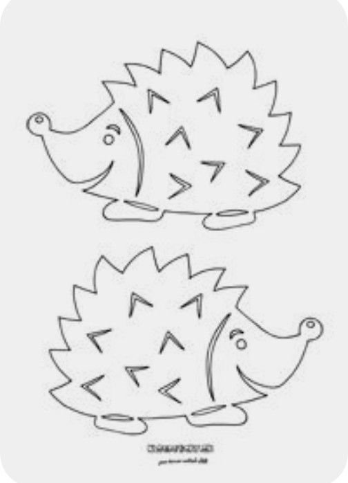 Ежик трафарет