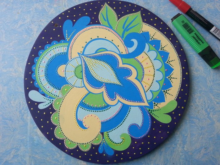 Роспись по дереву акриловыми красками для начинающих